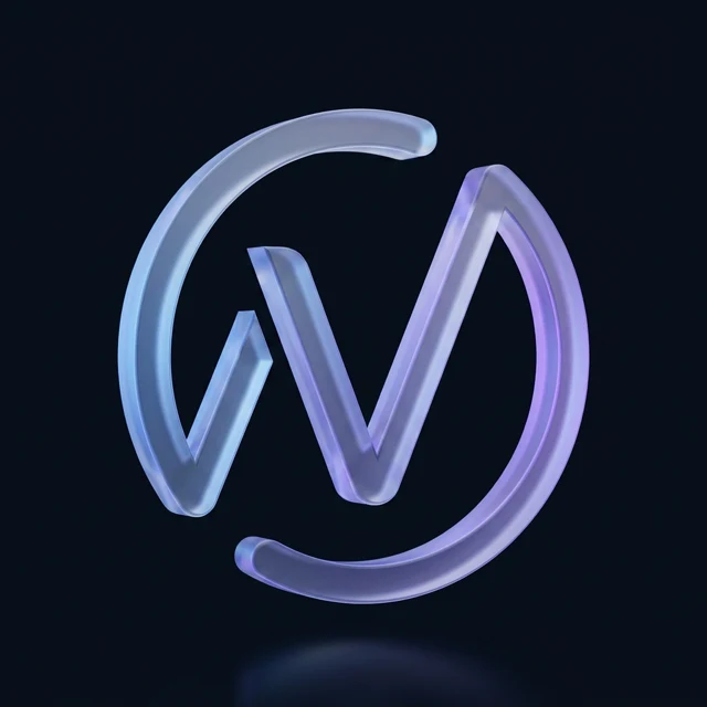 The NOVO monogram rendered in frosted glass